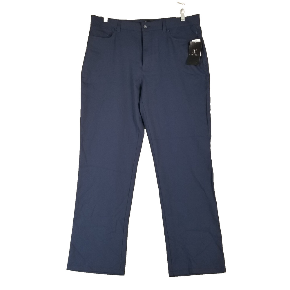 PGA Tour Flux360 Golf Pants Mens 36x30 Blue Dri-Fit Flex Stretch